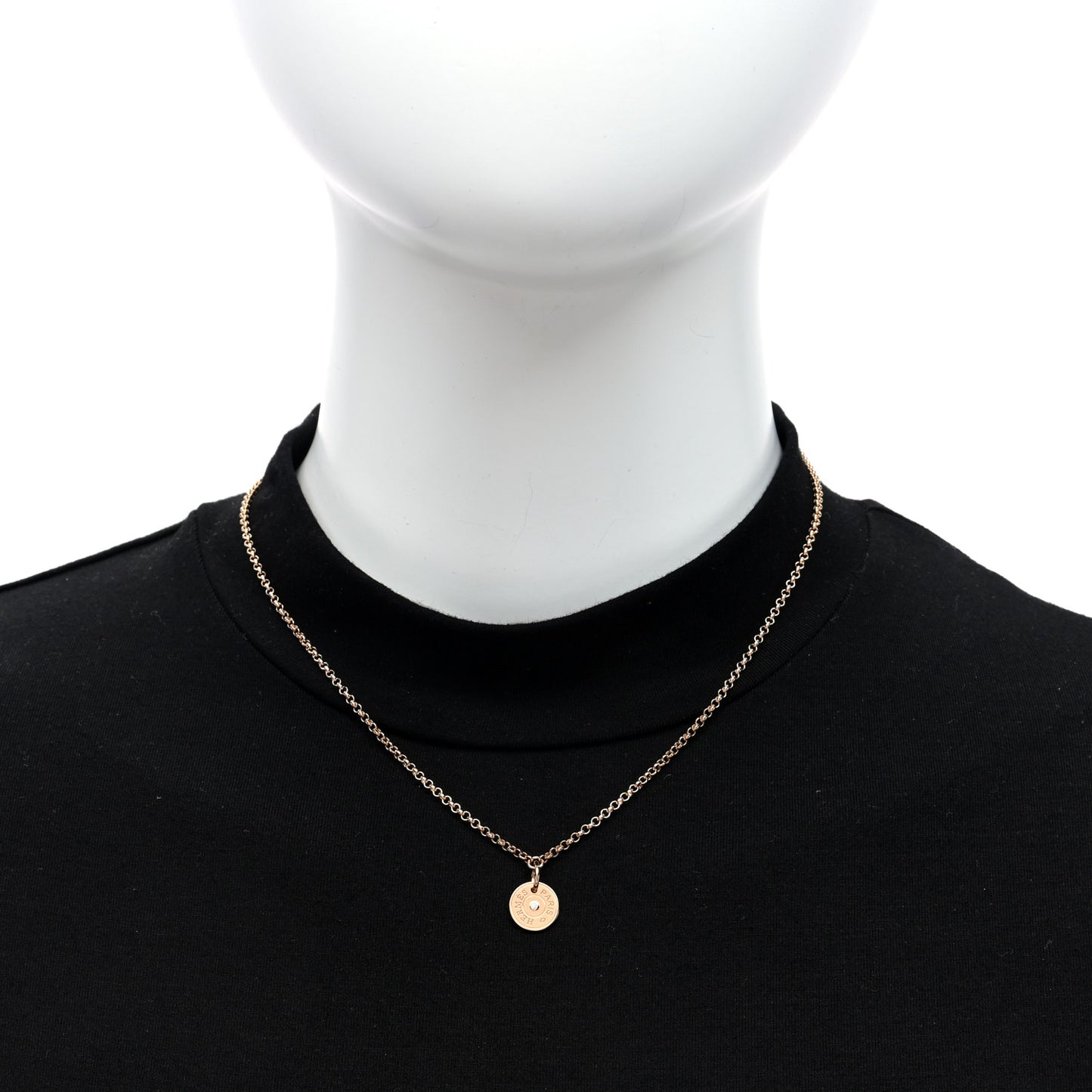 18K Rose Gold Diamond Gambade Clou de Selle Necklace