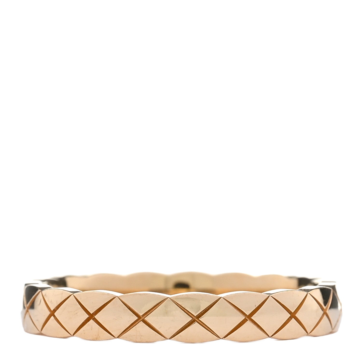 Chanel 18K Yellow Gold Mini Coco Crush Ring 56 7.5 3 of 5