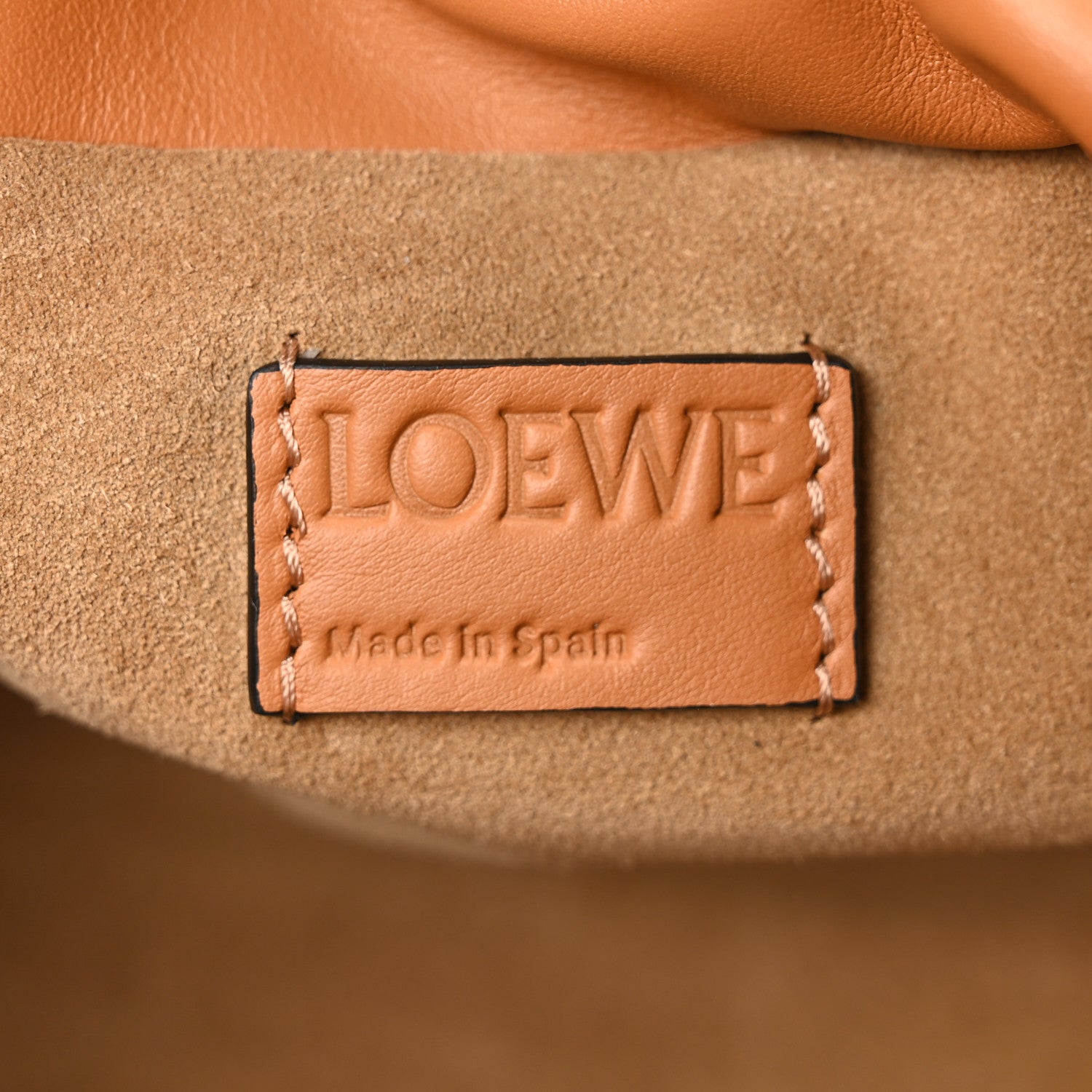 Loewe Calfskin Mini Flamenco Knot Clutch Warm Desert 6 of 10