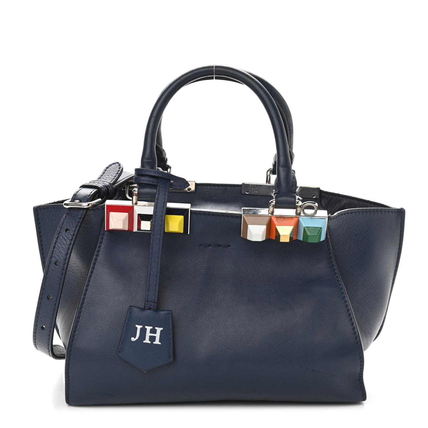 Vitello Dolce Studded Mini 3Jours Tote Blueberry Multicolor