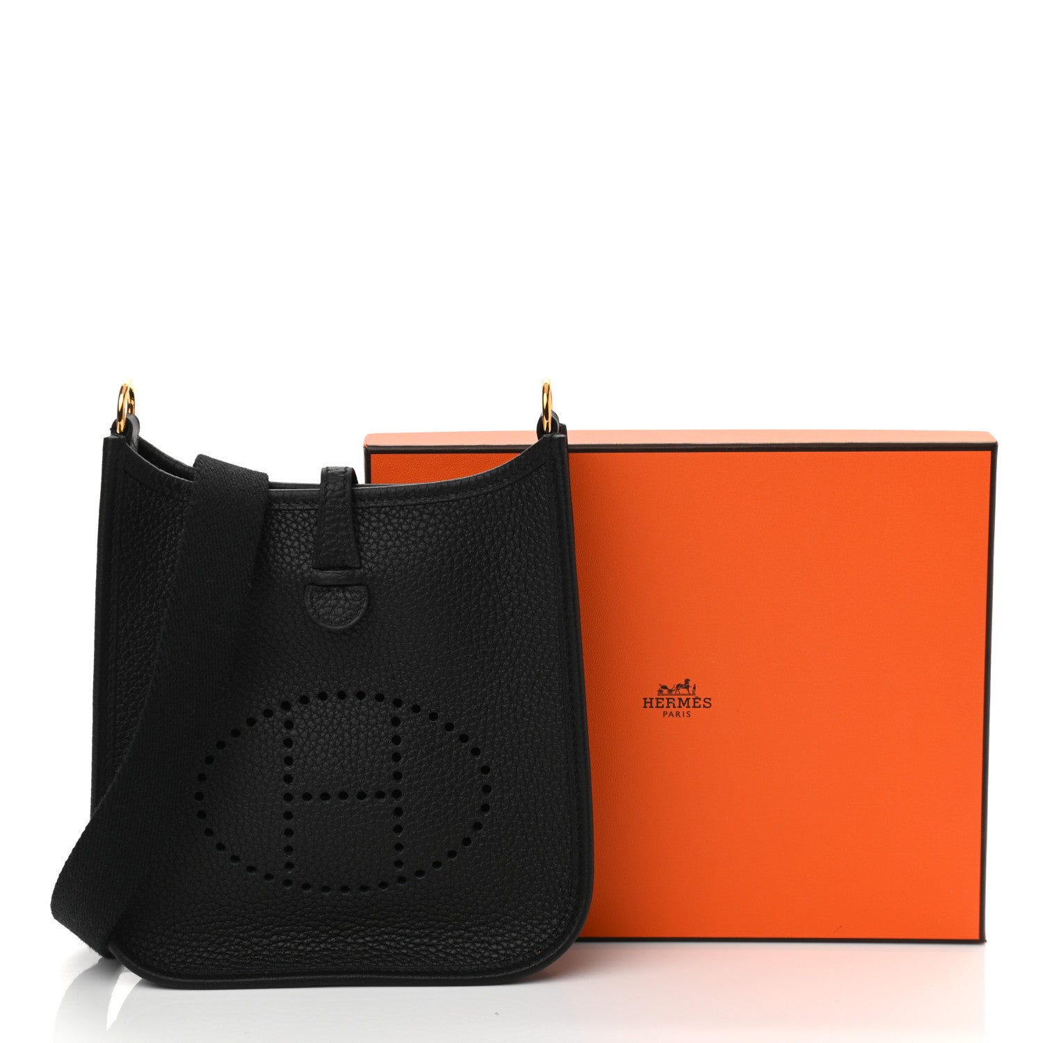 Hermes Taurillon Clemence Evelyne TPM Black 11 of 11