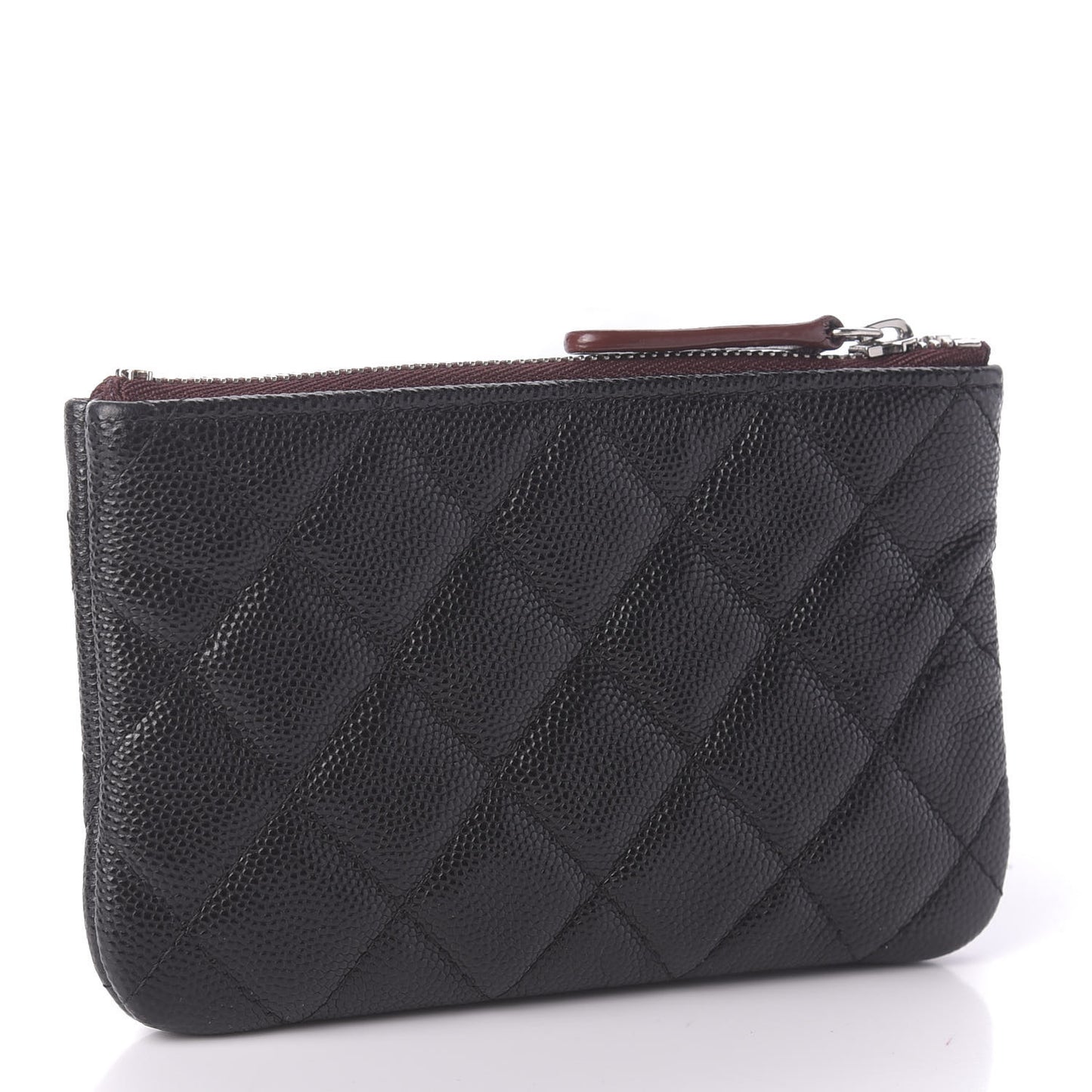 Caviar Quilted Small Cosmetic Case Black