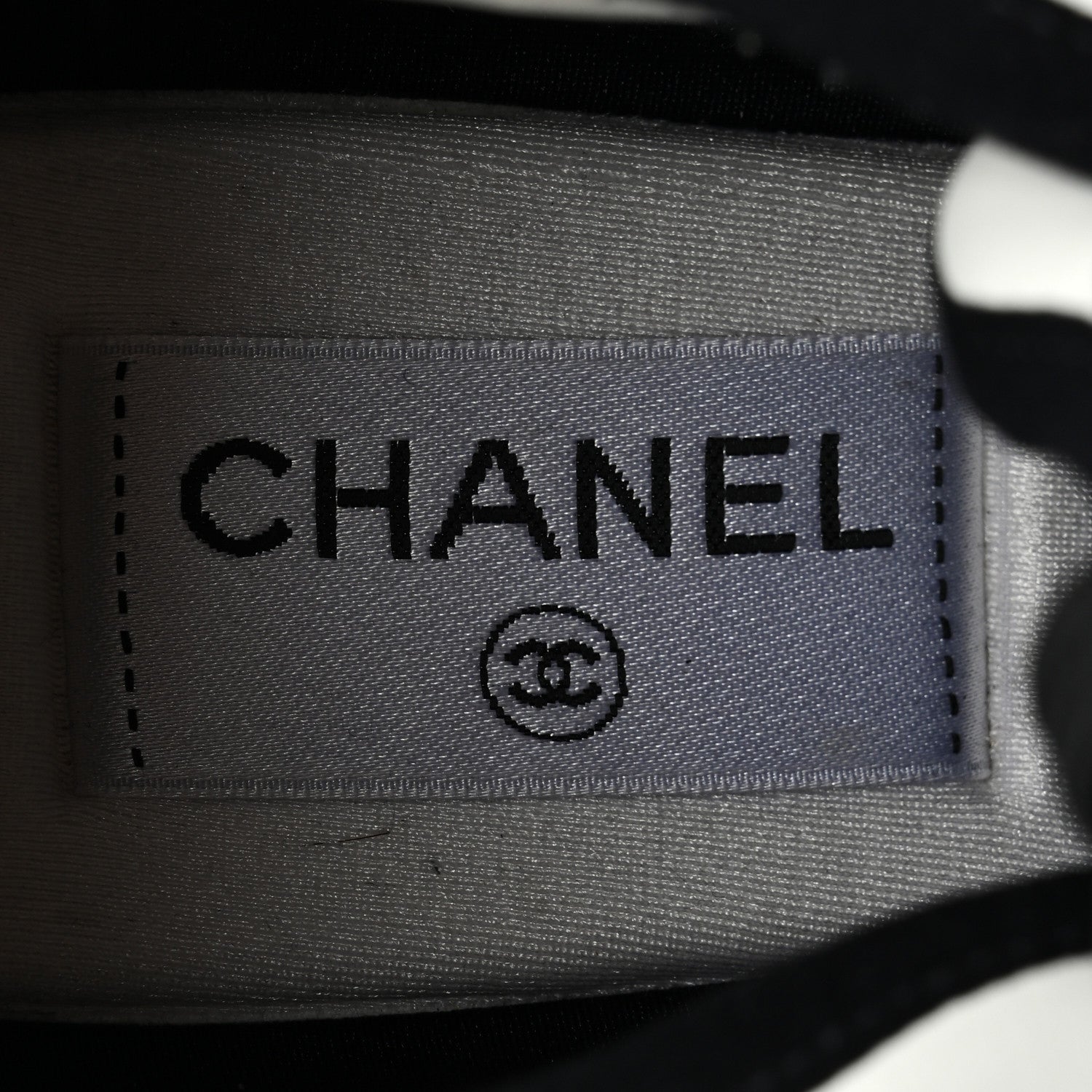 Chanel Mixed Fibers Suede Calfskin CC Sneakers 39 Black White 7 of 9