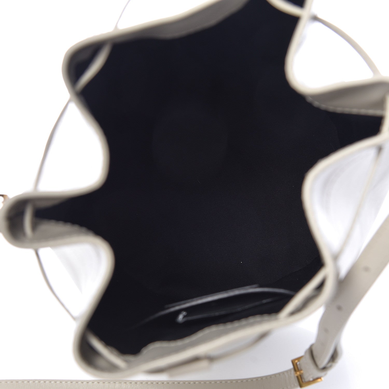Saint Laurent Smooth Calfskin Medium Talitha Bucket Bag Vintage White 5 of 9