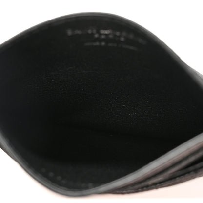 Saint Laurent Grain De Poudre Matelasse Chevron Monogram Credit Card Case Black 5 of 8