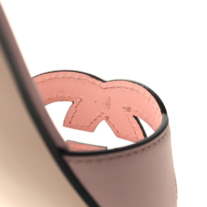 Gucci Cosmos Softy Calfskin Interlocking G Cut Out Slide Sandals 39 Pastel Pink 8 of 8