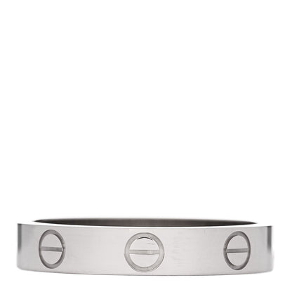 Cartier 18K White Gold 3.5mm LOVE Wedding Band Ring 55 7.25 3 of 5