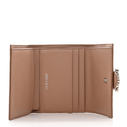 Jimmy Choo Calfskin Crystal Cheri Compact Wallet Powder Pink 5 of 8
