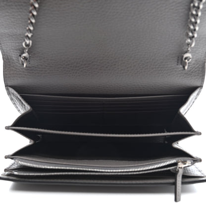 Gucci Dollar Calfskin Crystal Mini Dionysus Chain Wallet Dusty Grey Black Diamond 4 of 4