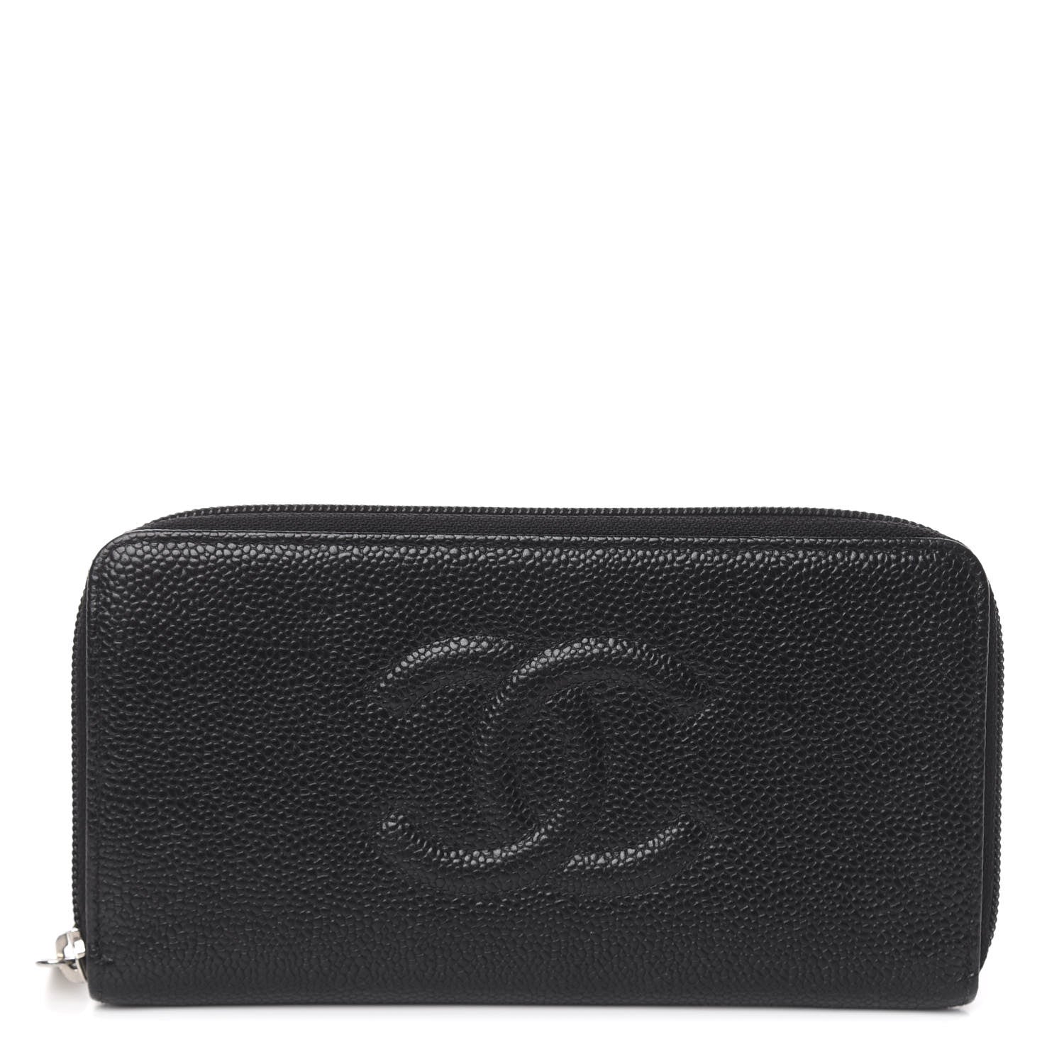 Chanel Caviar Timeless CC Large Gusset Zip Around Wallet Black 1 of 8