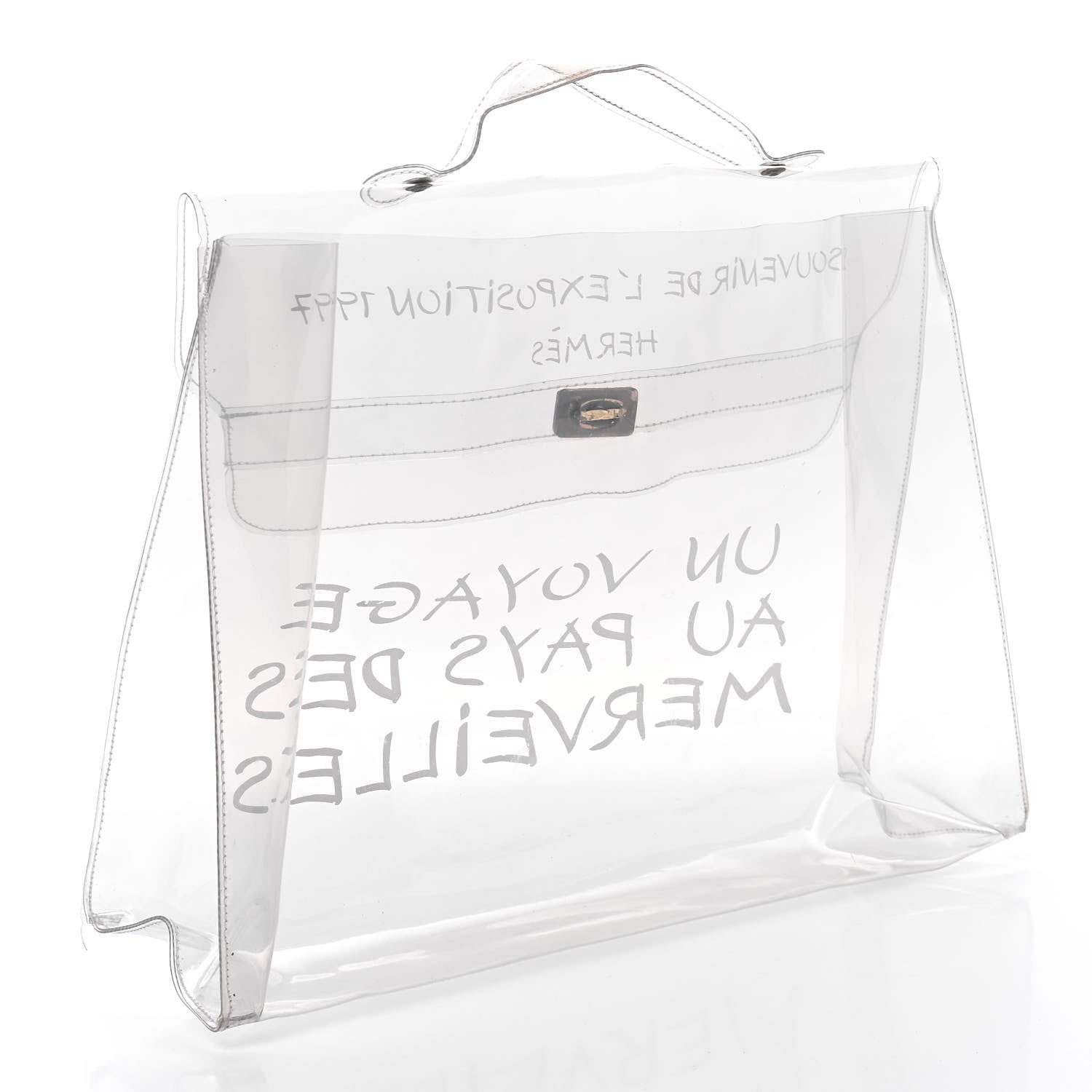 Hermes Vinyl Souvenir De L'Exposition Kelly Transparent 2 of 4