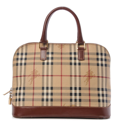 Burberry Haymarket Check Picadilly Bowler Brown 1 of 12