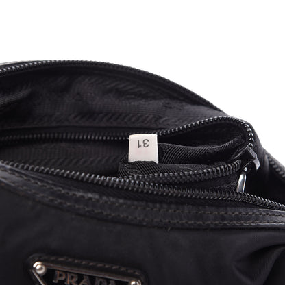 Prada Tessuto Nylon Vela Robot Triangle Hobo Black 9 of 10