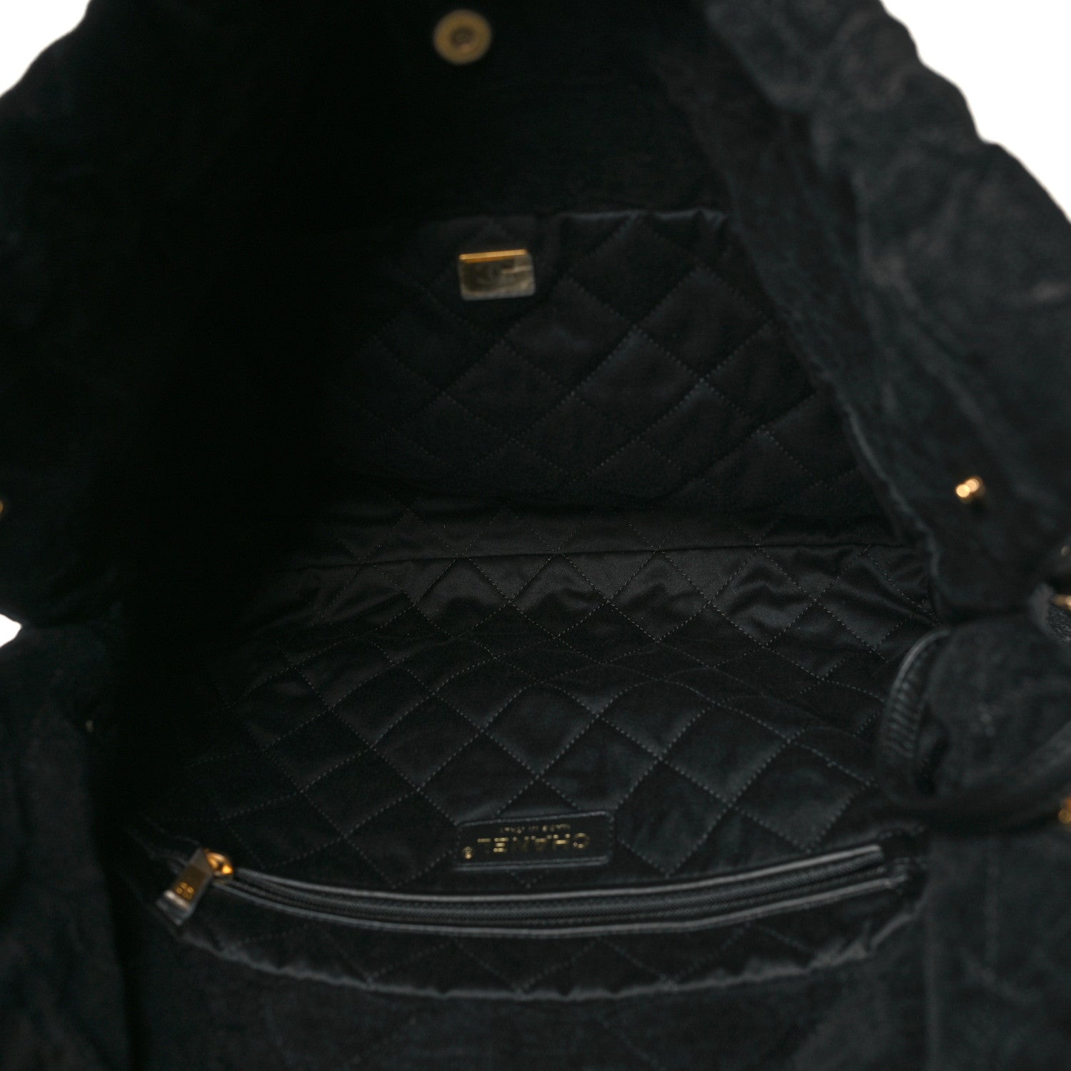 Chanel Velvet Camellia Small Chanel 22 Black 6 of 10