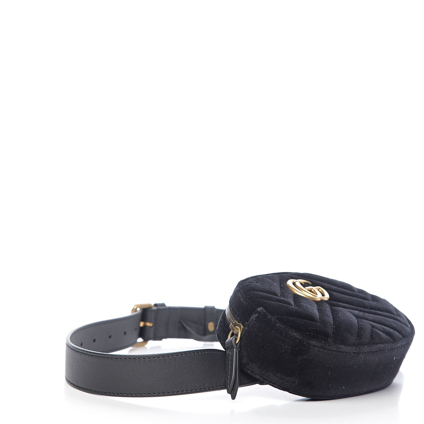 Velvet Matelasse GG Marmont Belt Bag 85 34 Black