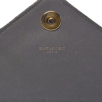 Saint Laurent Grain De Poudre Matelasse Chevron Large Monogram Satchel Earth 6 of 18