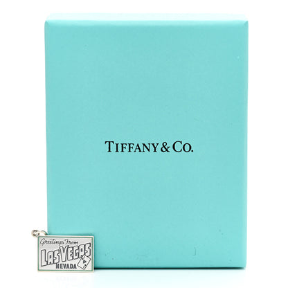 Tiffany Sterling Silver Enamel Las Vegas Postcard Charm Blue 4 of 4