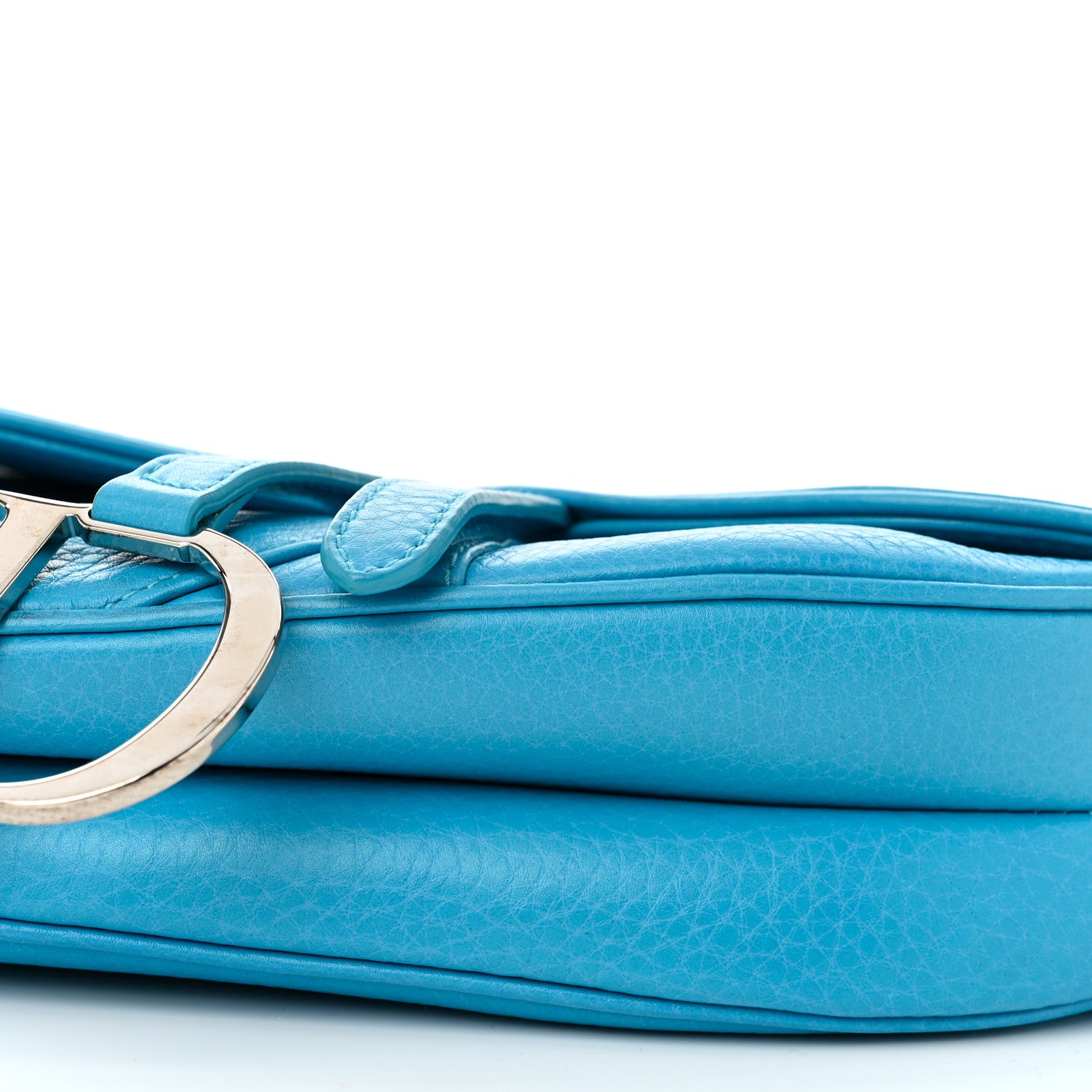 Christian Dior Calfskin Saddle Bag Turquoise 10 of 10