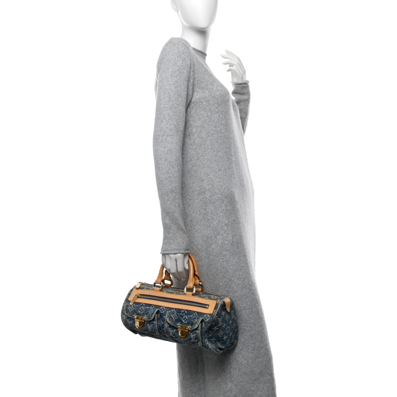 Louis Vuitton Monogram Denim Neo Speedy Blue 2 of 10