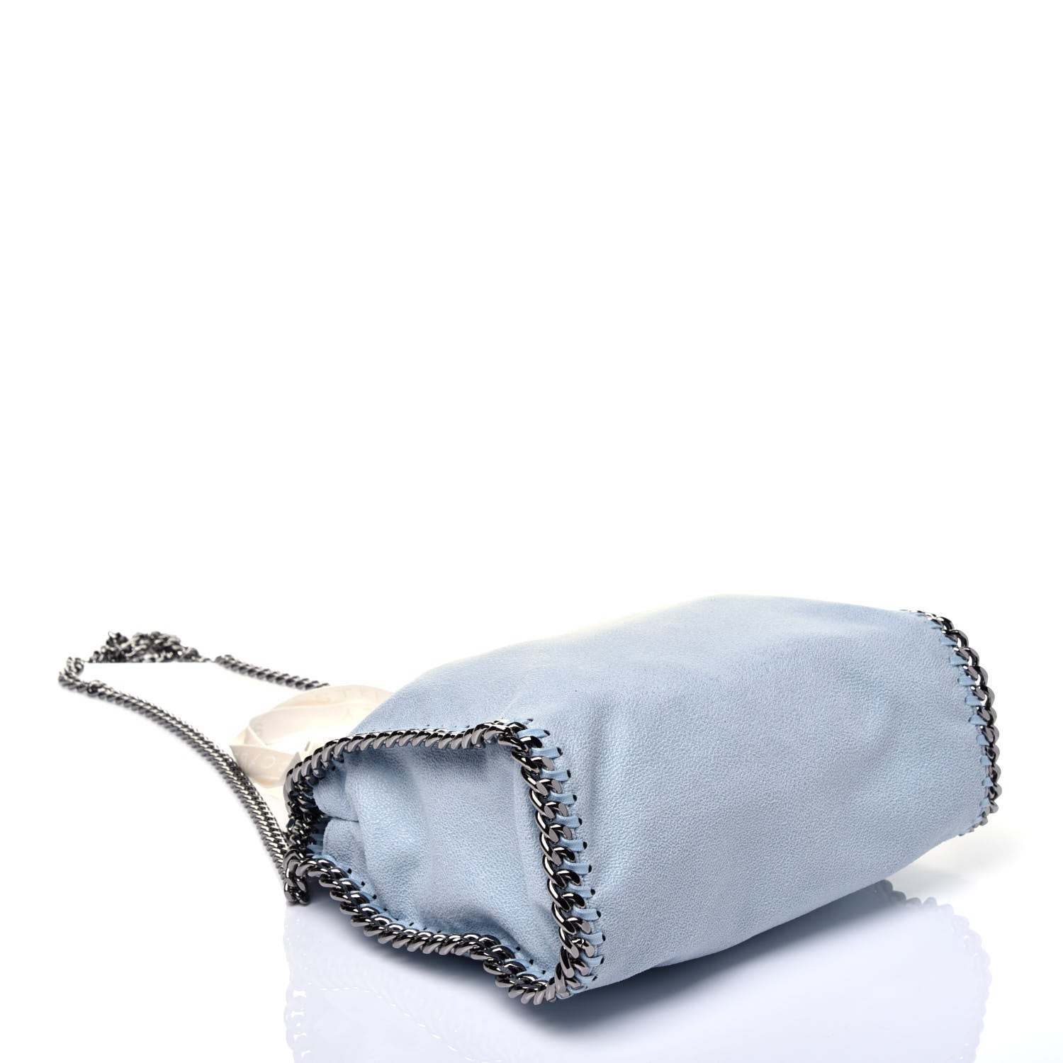 Stella McCartney Shaggy Deer Mini Falabella Fold Over Tote Light Blue 5 of 10