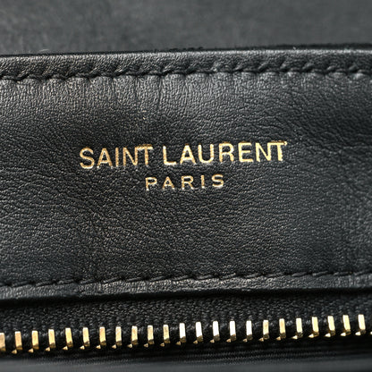 Saint Laurent Suede Y Quilted Monogram Toy Loulou Crossbody Bag Black 6 of 12