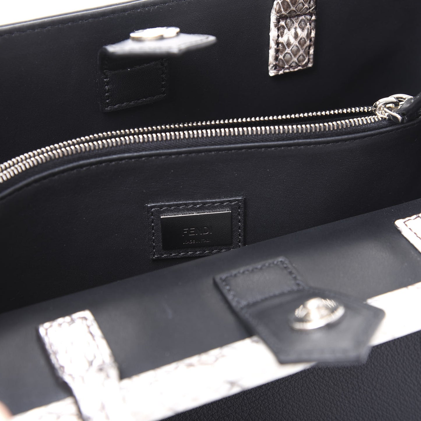Vitello Dolce Elaphe Petite 2Jours Tote Black