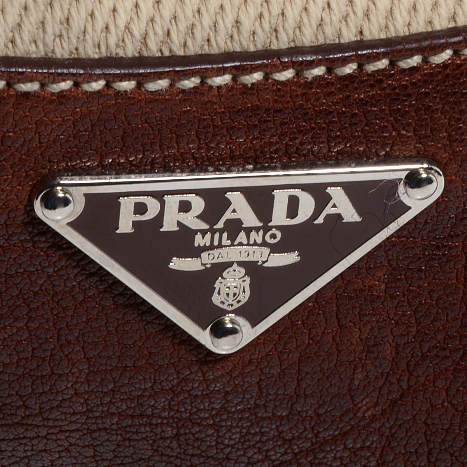 Prada Canapa Leather Foldover Satchel Bruciato 3 of 11