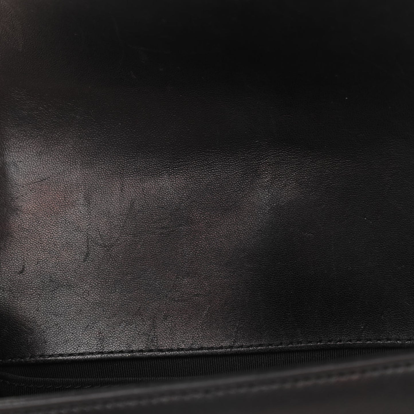 Lambskin Quilted Small Boy Flap Black