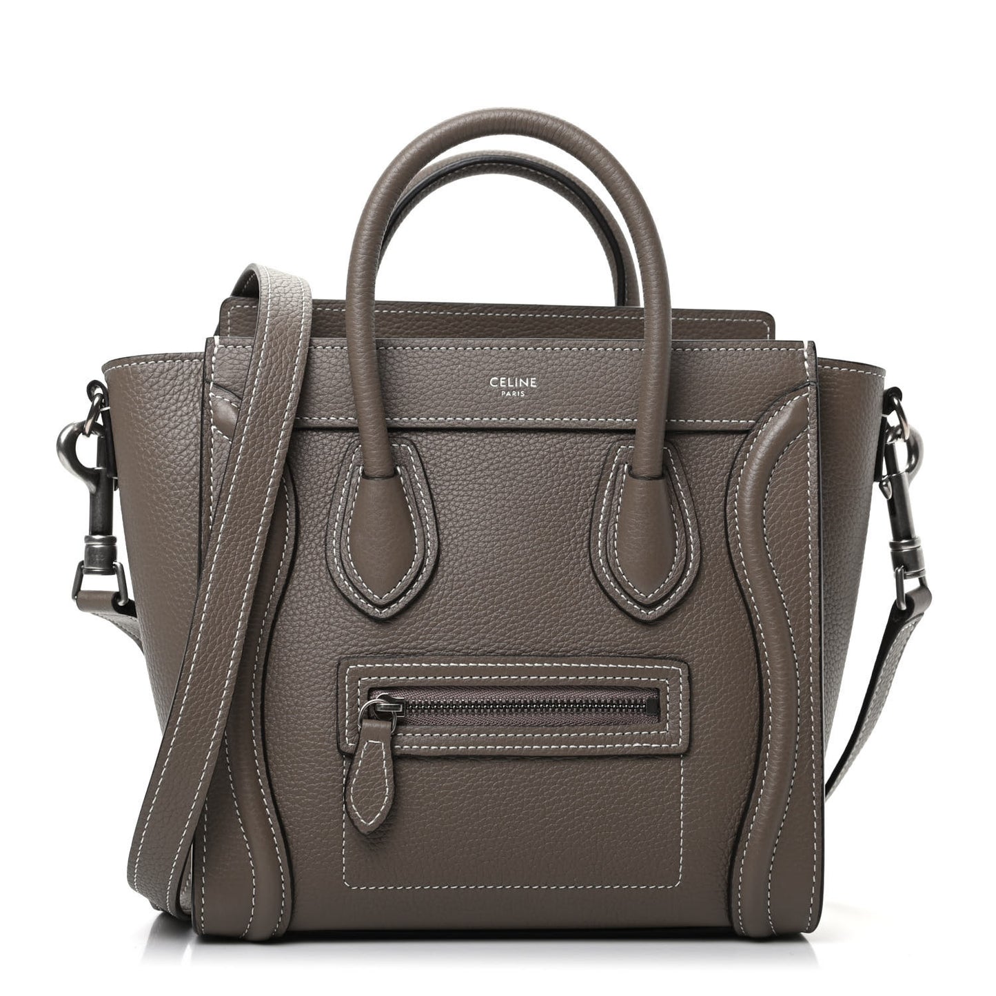 Drummed Calfskin Nano Luggage Souris