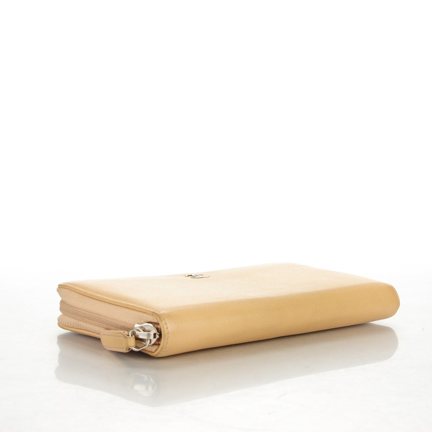 Caviar Sevruga Zip Around Wallet Beige Clair