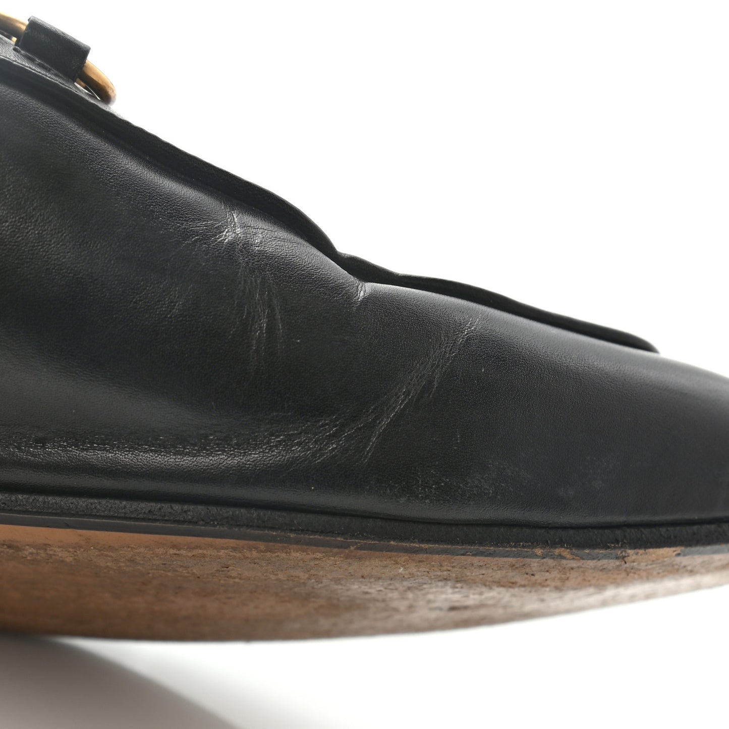 Calfskin Womens Princetown Slippers 37 Black