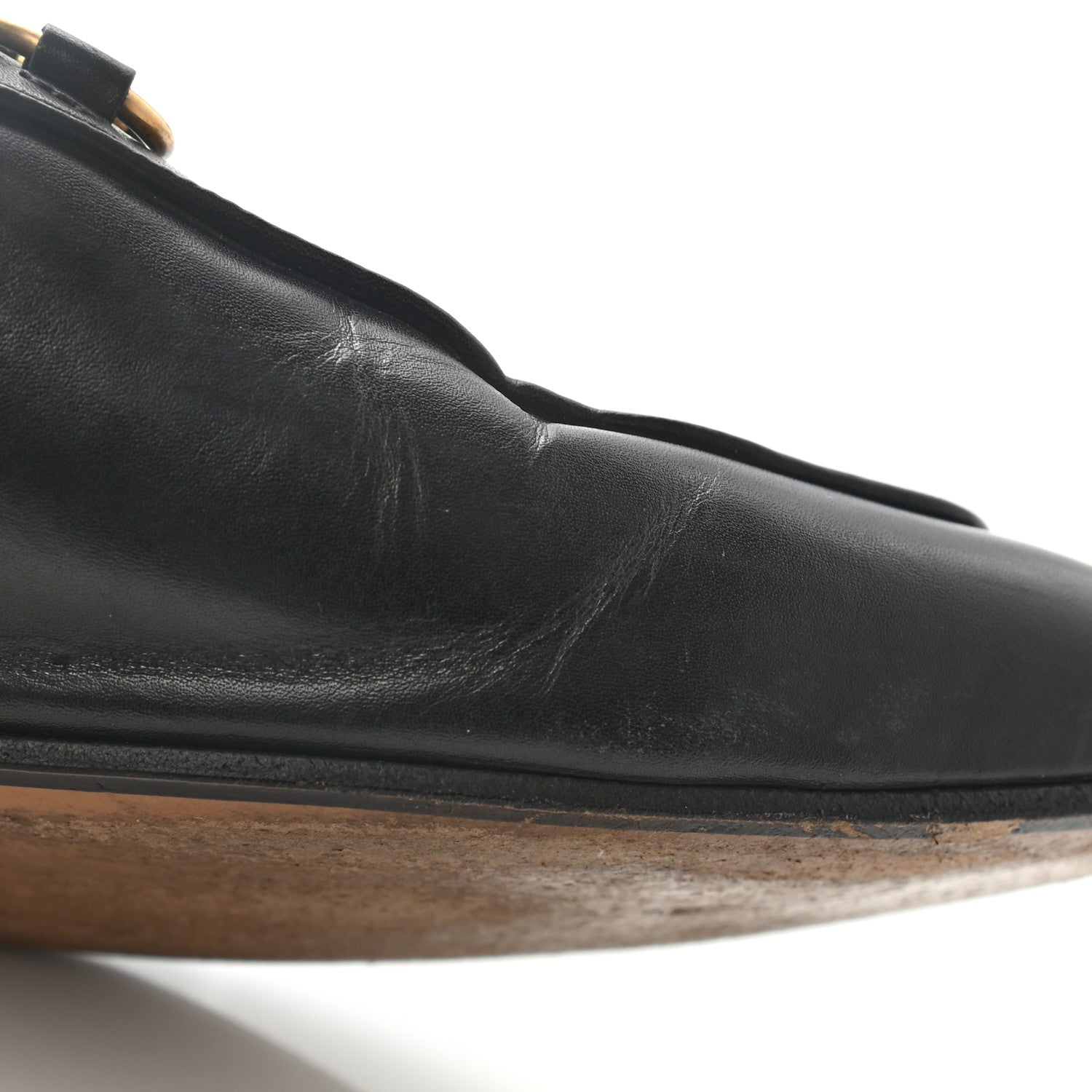 Gucci Calfskin Womens Princetown Slippers 37 Black 11 of 12