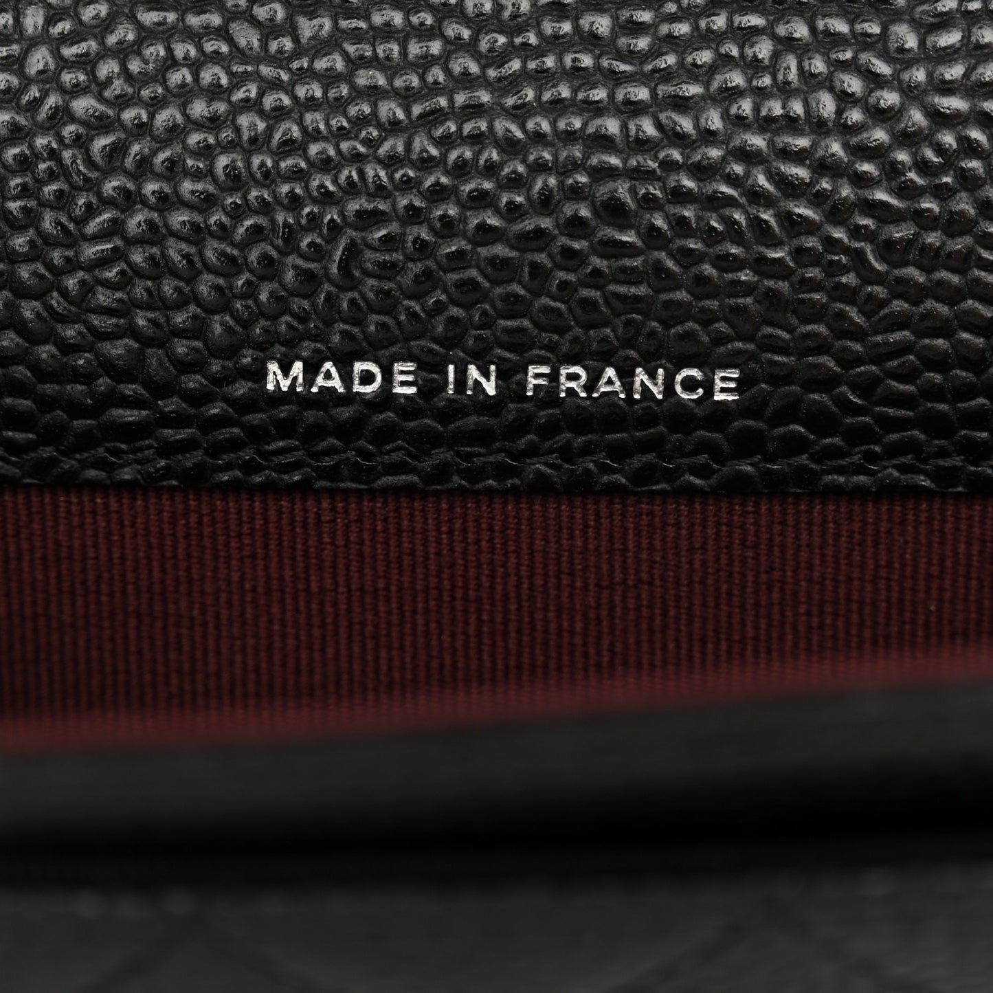 Caviar Quilted Flap Card Holder Black