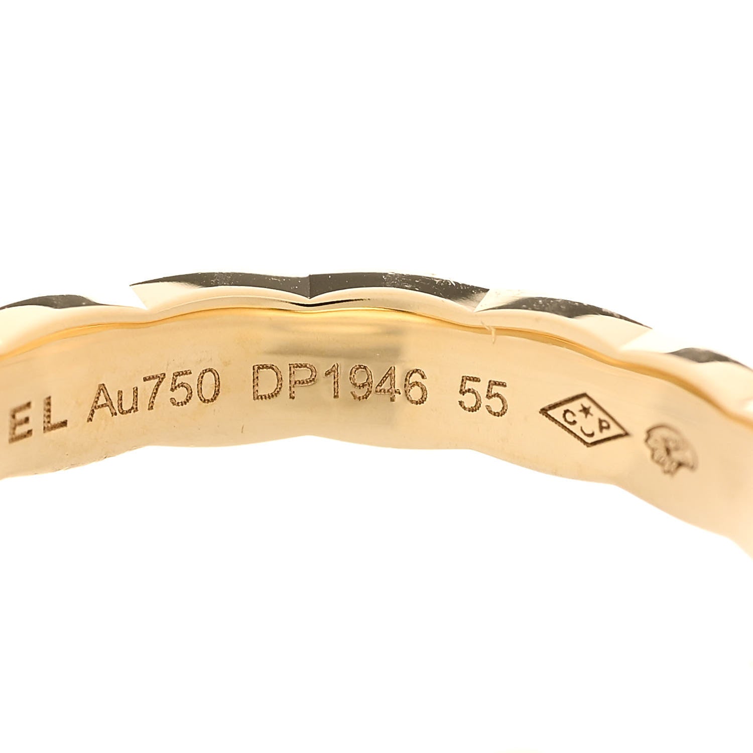 Chanel 18K Yellow Gold Mini Coco Crush Ring 55 7.25 5 of 6