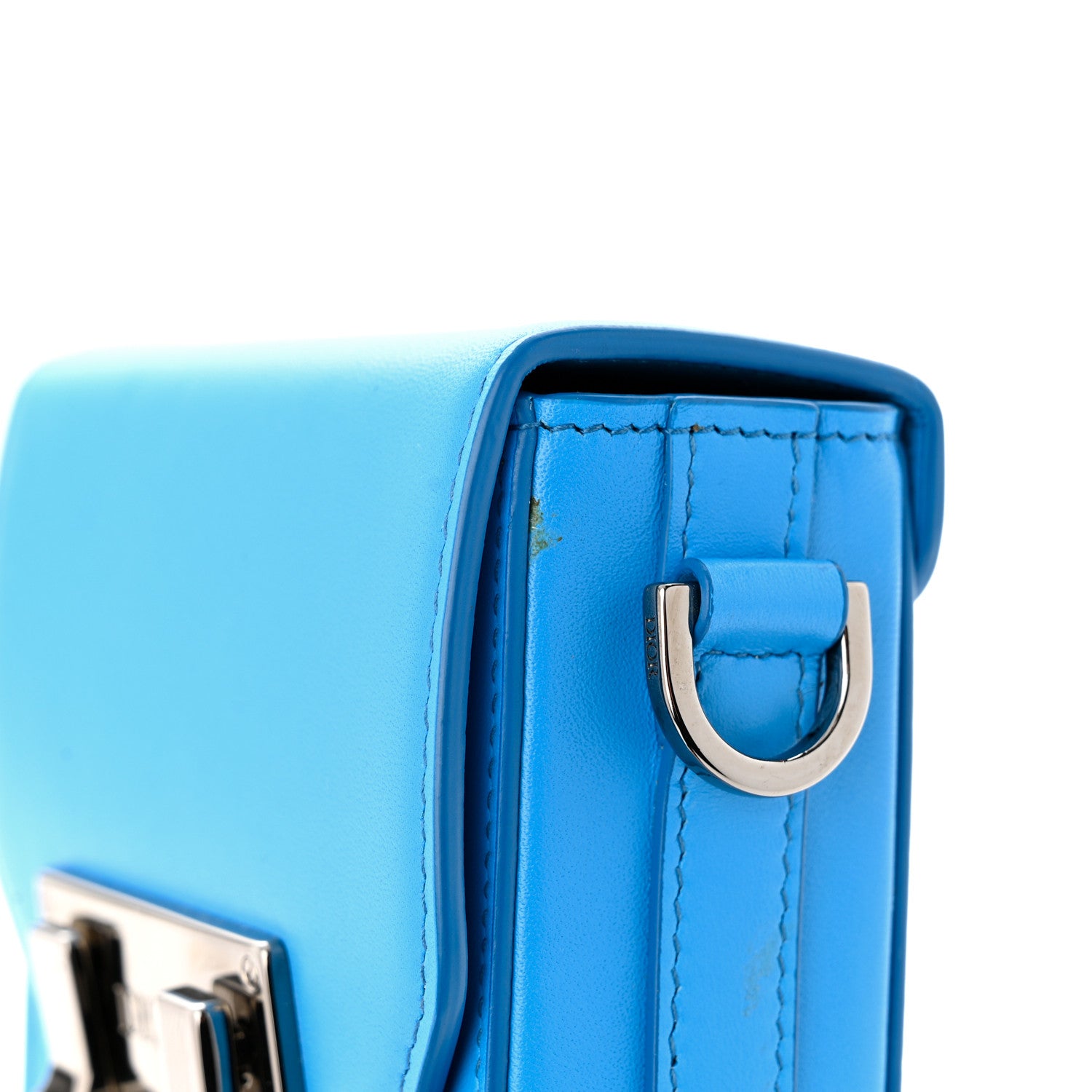 Christian Dior Smooth Calfskin Vertical Pouch Blue 10 of 10
