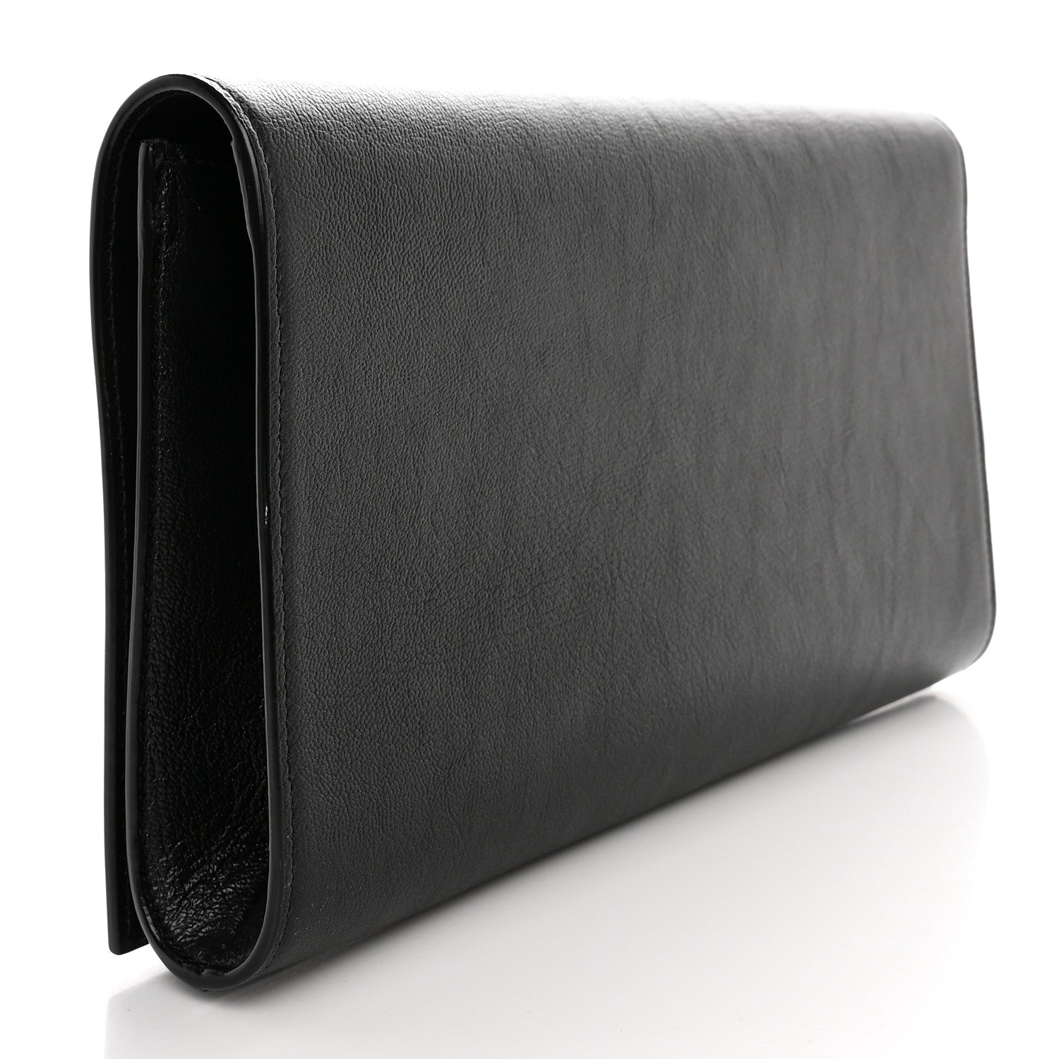 Saint Laurent Calfskin Monogram Large Belle De Jour Clutch Black 3 of 7