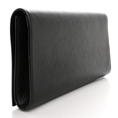 Saint Laurent Calfskin Monogram Large Belle De Jour Clutch Black 3 of 7