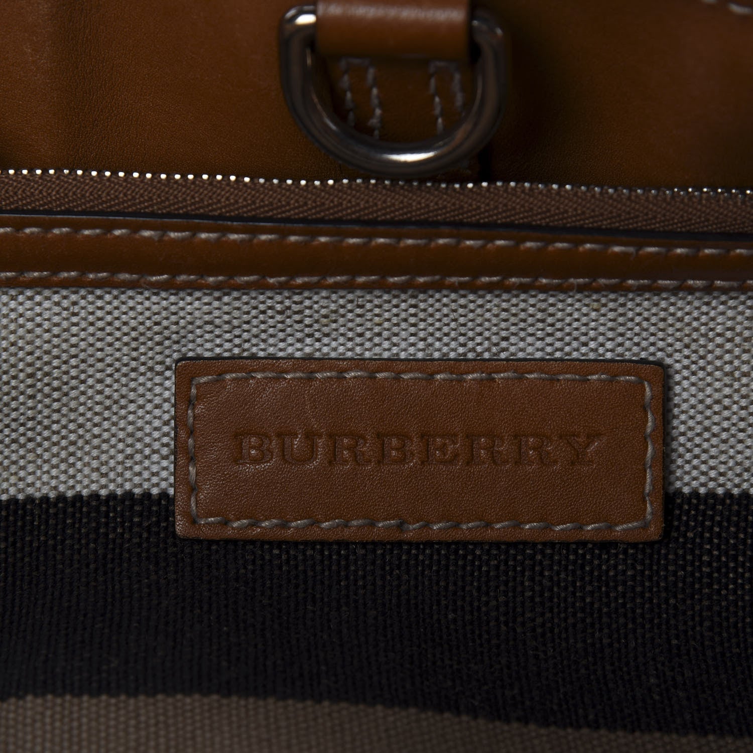 Burberry Canvas Mega Check Medium Maidstone Saddle Brown 11 of 12