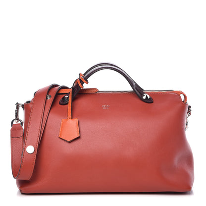 Fendi Vitello Dolce 4 Color Large By The Way Boston Bag Terra di Siena Multicolor 1 of 13