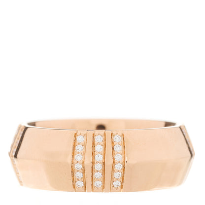 Tiffany 18K Rose Gold Diamond Atlas X Closed Wide Ring 54 7 1 of 4