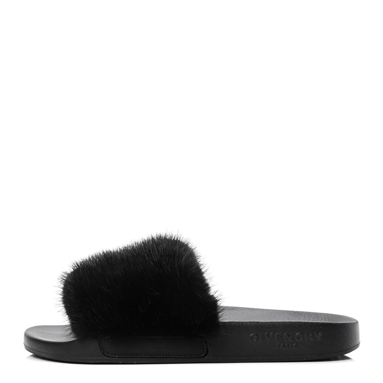Givenchy Mink Rubber Slide Sandals 35 Black 1 of 4
