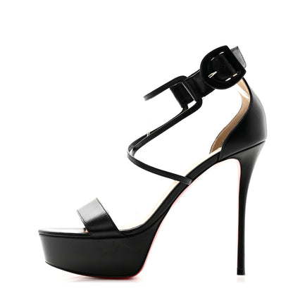 Christian Louboutin Kid Choca 130 Platform Sandals 39.5 Black 1 of 9