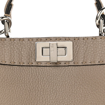 Fendi Cuoio Romano Selleria Chamois Small Peekaboo I SEE U Satchel Corda Camelia Cipria 8 of 11