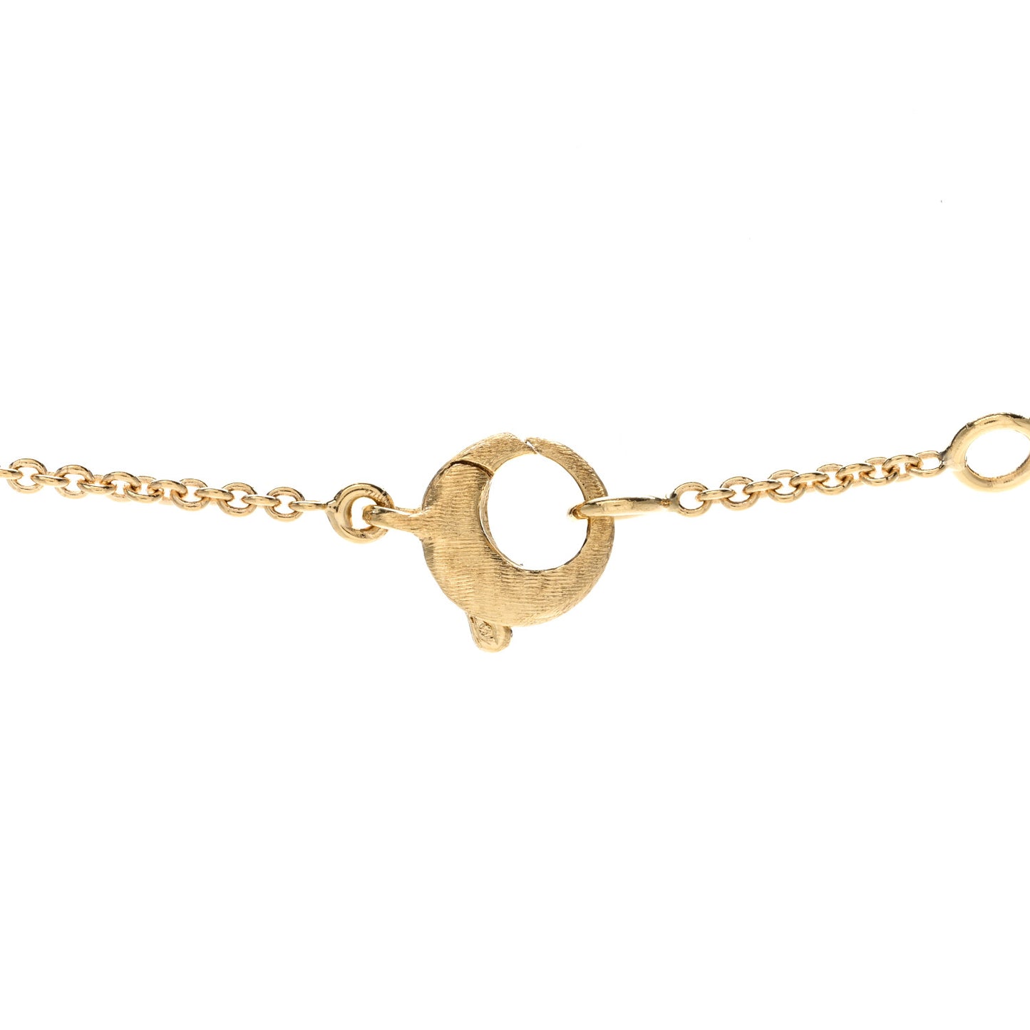 18K Yellow White Gold Diamond Jaipur Circle Link Pendant Necklace