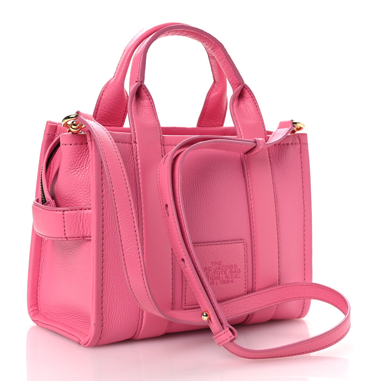 Marc Jacobs Grained Calfskin Small The Tote Bag Candy Pink 3 of 15