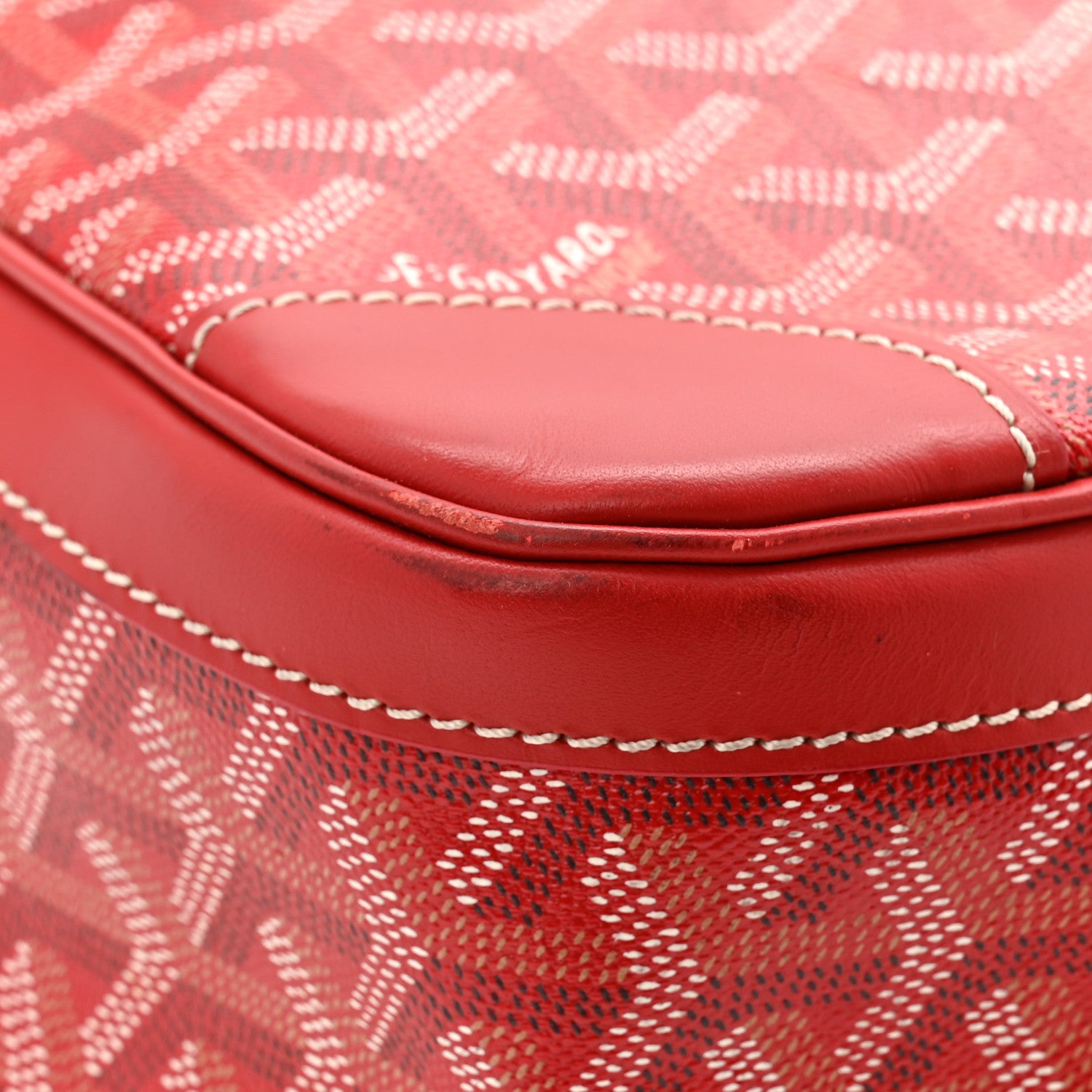 Goyard Goyardine Ambassade MM Briefcase Red 10 of 11
