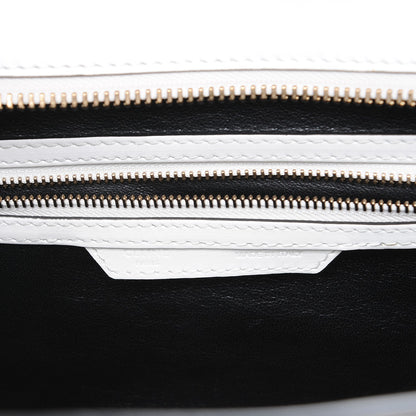 Celine Satin Calfskin Mini Bi-Color Luggage White Black 6 of 9