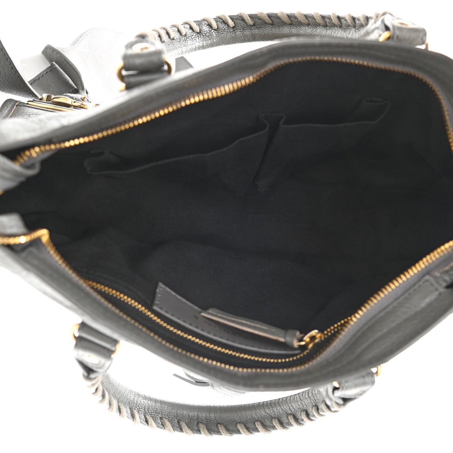 Chevre Gold Metallic Edge Hardware S City Gris Acier
