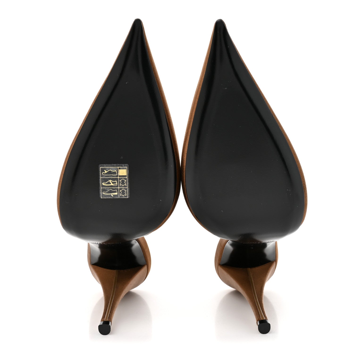 Saint Laurent Silk Satin Faye 110 Pumps 38 Deep Cognac 5 of 9