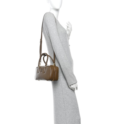 Miu Miu Calfskin Large Arcadie Top Handle Bag Tundra 2 of 9